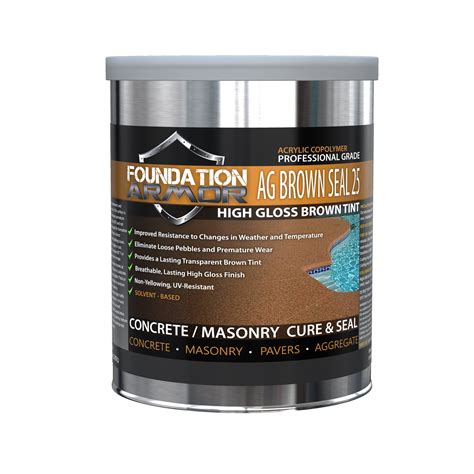 Foundation Armor, Brown-Tinted High Gloss Concrete Sealer, Container