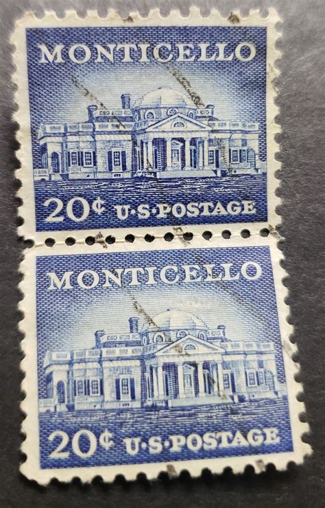 1956 20c Monticello US 1047 P United States General Issue Stamp