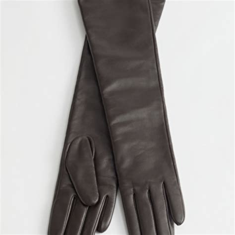 Long Fitted Leather Gloves A Little Bird