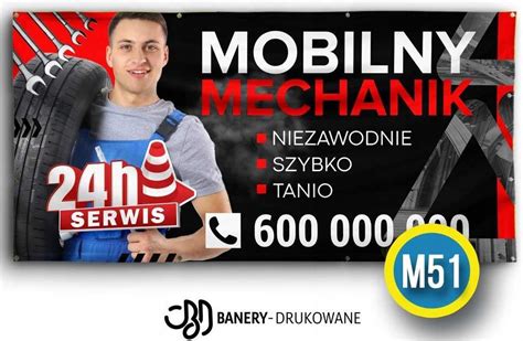 Solidny Baner Reklamowy X Projekt Mobilny Mechanik Reklama Ceny I