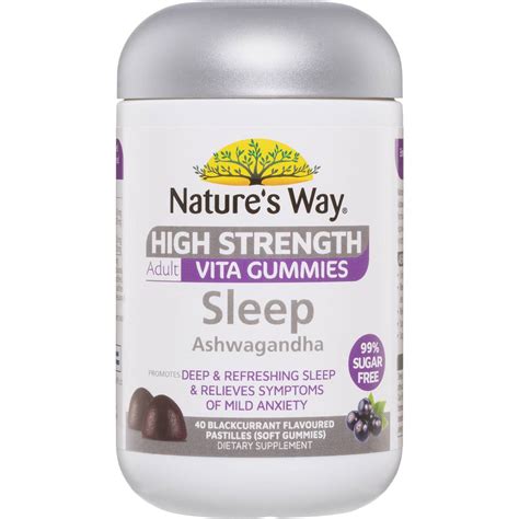 Nature S Way High Strength Sleep Ashwagandha Adult Vita Gummies Pack