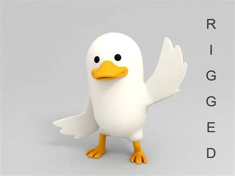 Rigged Duck Character 3d Model Rigged Cgtrader