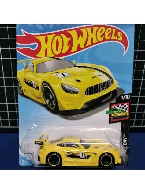 Hot Wheels 風火輪 16 Mercedes Benz AMG GT3 黃色 賓士 賽車塗裝 蝦皮購物