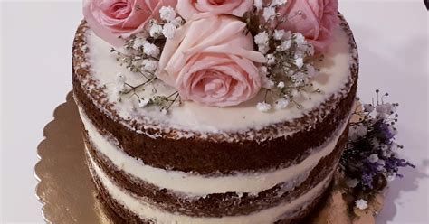 Los Dulces De Kanarita Naked Cake Decorado Con Flores