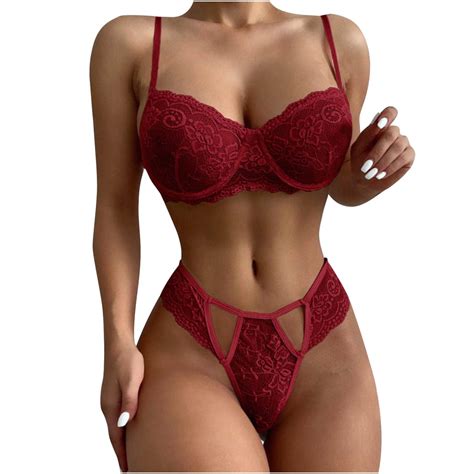 Kali Store Lingerie Set For Women Women S Contrast Lace Push Up Two