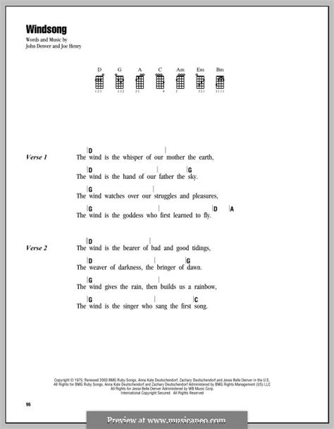 Windsong by J. Henry, J. Denver - sheet music on MusicaNeo