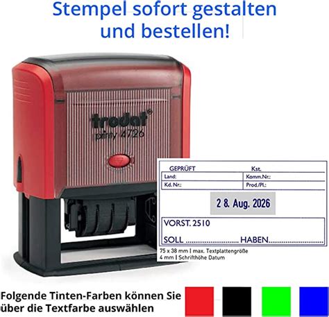 Stempel Trodat Printy Datumstempel Mit Text X Mm Achtung