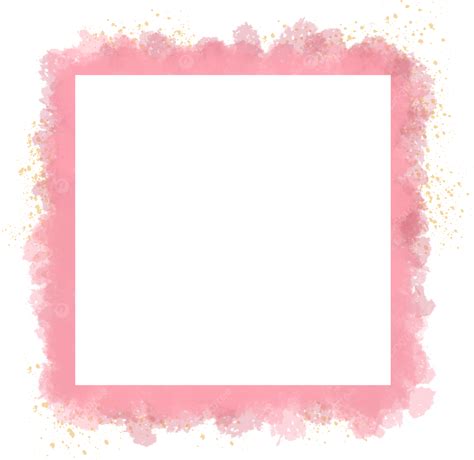 Cuadro De Texto De Marco De Acuarela Rosa Pastel Png Frontera Acuarela Rosado Png Y Psd Para