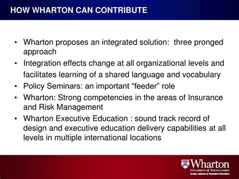 Ppt Wharton Executive Education Powerpoint Presentation Free