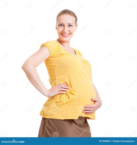 Happy Pregnant Woman Stock Image Image Of Anticipation 9998851