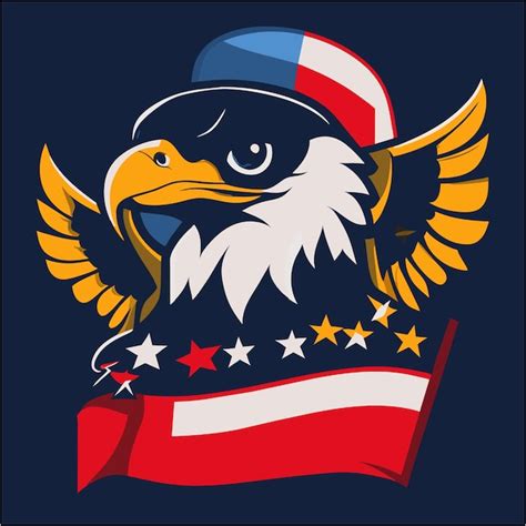 Premium Vector Freedom S Emblem Bald Eagle With Usa Flag Showcase