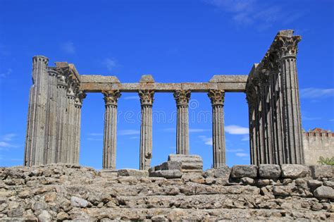 The Roman Temple Of Evora Alentejo Portugal Stock Photo Image Of