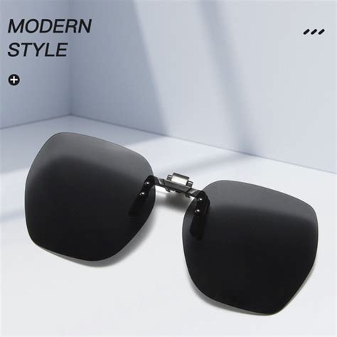 Myopia Specific Clip On Polarized Sunglasses Can Be Flipped Up For