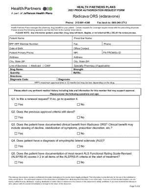 Fillable Online Health Partners Prior Auth Form Fill Online