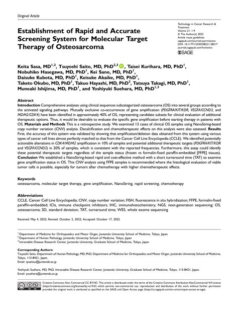 Pdf Establishment Of Rapid And Accurate Screening System For