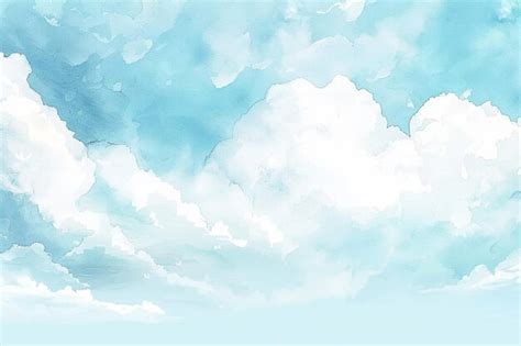 Premium Photo Hand Painted Clouds On Blue Sky Background