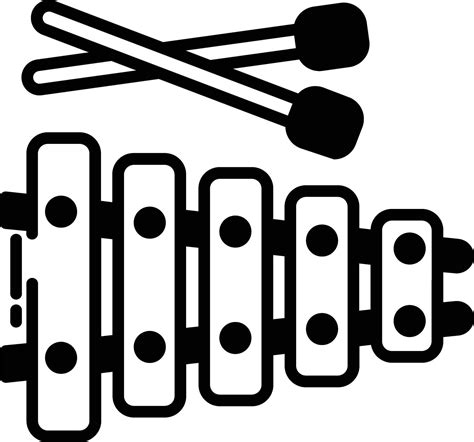 Xylophone Glyph And Line Vector Illustration Vector Art At