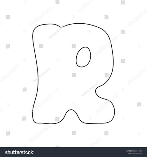 Letter R Drawing Vector Illustration Stock Vector Royalty Free