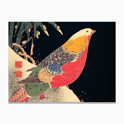 Golden Pheasant In The Snow Itō Jakuchū Canvas Print By Fy Classic