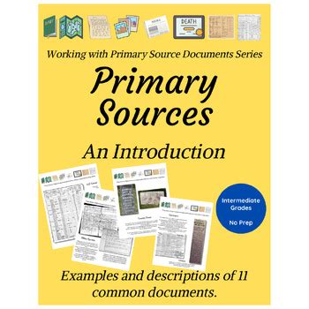 Working with Primary Source Documents: Primary Source Document Type Intro