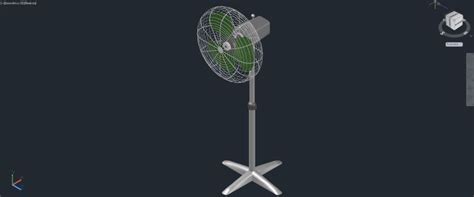 Bloques AutoCAD Gratis De Ventilador De Pie En 3D