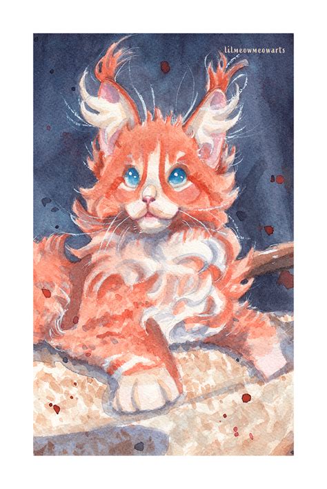 Maine Coon Kitten By Lilmeowmeowarts On Deviantart