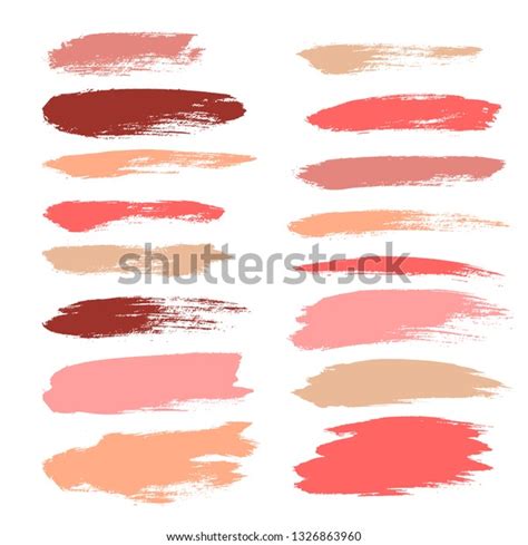 Makeup Strokes Beauty Cosmetic Nude Brush Stock Vector Royalty Free
