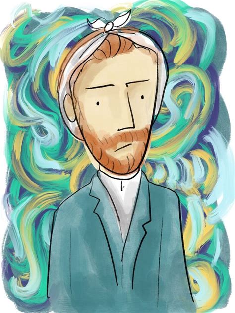 Vincent Van Gogh Digital Illustration Print Famous Artist Etsy In