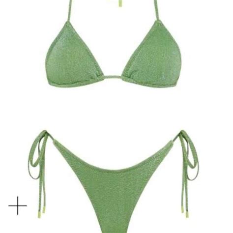 TRIANGL Vinca Fawn Sparkle Bikini Top Discontinued Depop