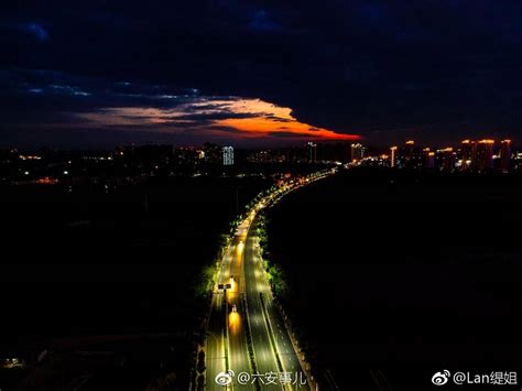 大美六安空中俯视六安新火车站的夜景匆匆拍了一组图