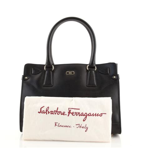 Salvatore Ferragamo Briana Tote Leather Small At 1stdibs