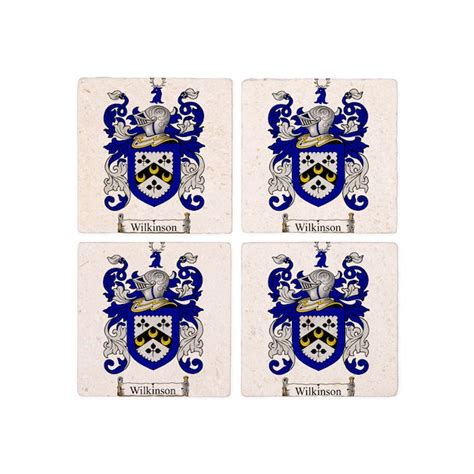 Wilkinson Coat of Arms Crest Tile Coaster by coatofarmscrest