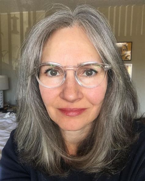 Clear Eyeglasses With Grey Hair Google Search In 2020 Clear Frames