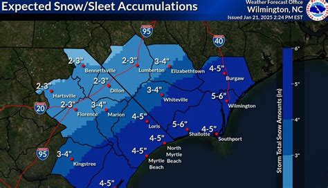 Heavy Snow Falling Blizzard And8 Inches Forecast At Outer Banks 5 Inches In Wilmington