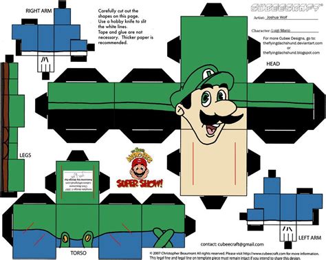 Papercraft Luigi