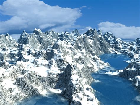 Ice Mountain Environment Free 3d Model Ma Mb