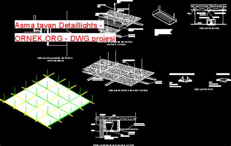 Proje Sitesi Asma Tavan Detaillights Autocad Projesi 25480 Hot Sex