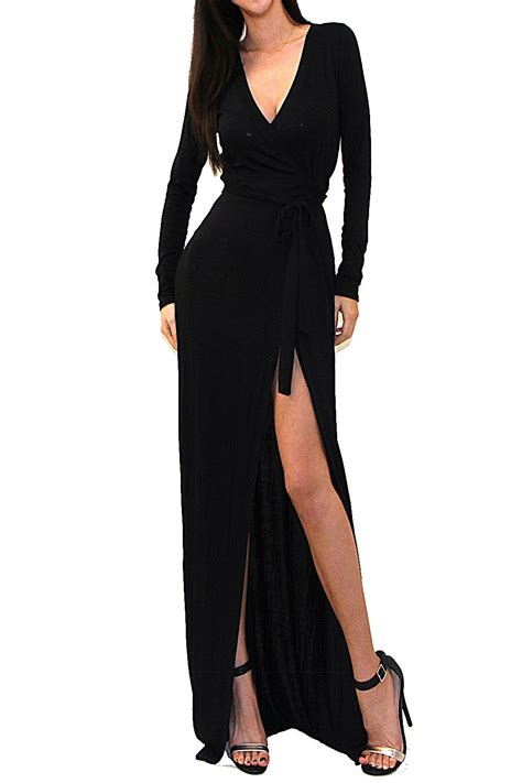 Black Wrap Dress Long Sleeve – The Dress Shop