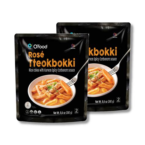 O Food Tteokbokki Korean Rice Cakes With Rose Sauce Authentic Instant