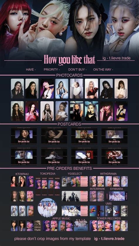 Blackpink How You Like That Wishlist Певцы Карта Богини