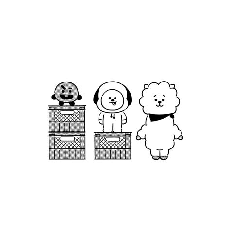 Lovely Bt21 Coloring Pages - Free Printable Coloring Pages