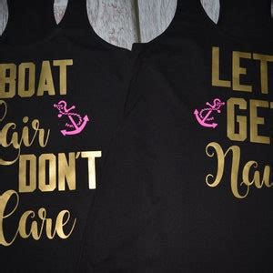 Custom Beach Bachelorette Cruise Tanks Lets Get Ship Faced Tank Boat