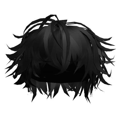 Black Messy Anime Hair Roblox