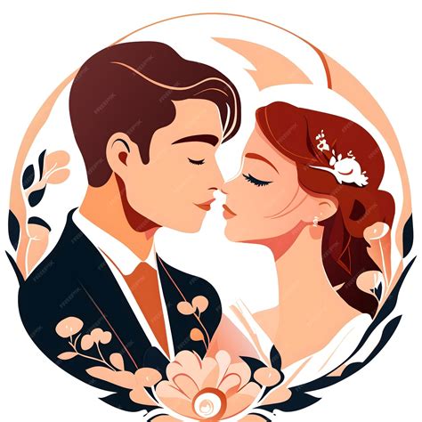 Premium AI Image | a cartoon illustration of a bride and groom