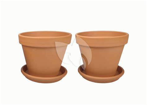 Plantenwinkel Nl Terracotta Bloempotten Cm Met Schotel Duo Set