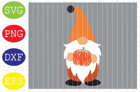 Fall Gnome With Pumpkin Svg Files Graphic By Digitalsvgfiles Creative