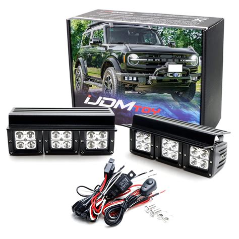 Buy Ijdmtoy Modular Bumper High Power Triple Pods Led Fog Light Kit