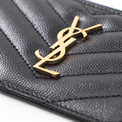 サンローラン Saint Laurent カードケース Monogram モノグラム ブラック レディース 607915 Bow01 1000