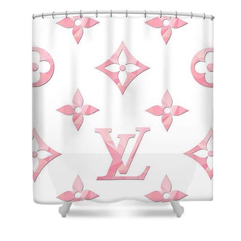 Louis Vuitton Pink Logo Shower Curtain My Luxurious Home