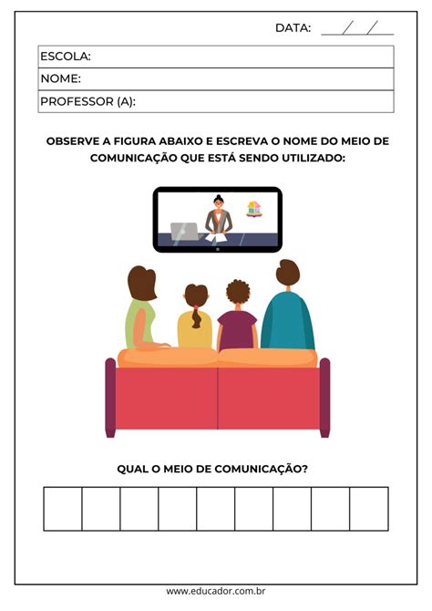 25 atividades sobre meios de comunicação para educação infantil - Educador
